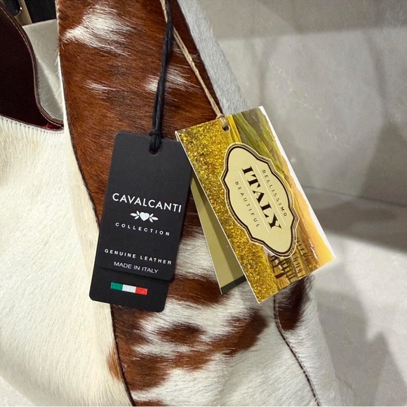 NWT Viral Cavalcanti Cowhide/Calf Hair Leather Hobo Shoulder Bag - Picture 9 of 10